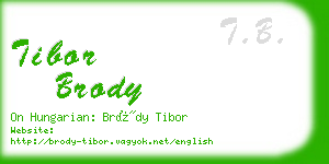 tibor brody business card